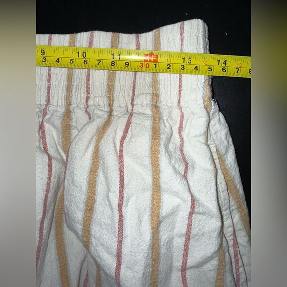 Madewell Linen-Cotton Smocked-Waist Button-Front Midi Skirt Size Small GUC - Picture 9 of 10